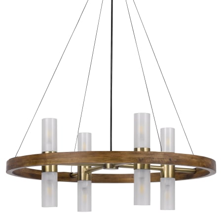 A large image of the Cal Lighting FX-3782-8 Wood / Antique Brass