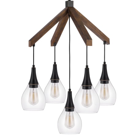 A large image of the Cal Lighting FX-3787-5 Wood / Dark Bronze