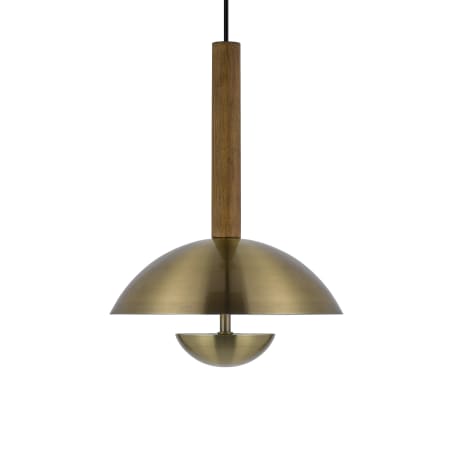 A large image of the Cal Lighting FX-3801-1 Antique Brass / Wood