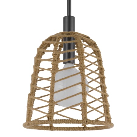 A large image of the Cal Lighting FX-3809-1 Burlap / Charcoal Grey