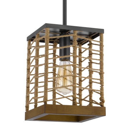 A large image of the Cal Lighting FX-3811-1 Burlap / Charcoal Grey