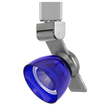 A large image of the Cal Lighting HT-999 Brushed Steel / Clear Blue