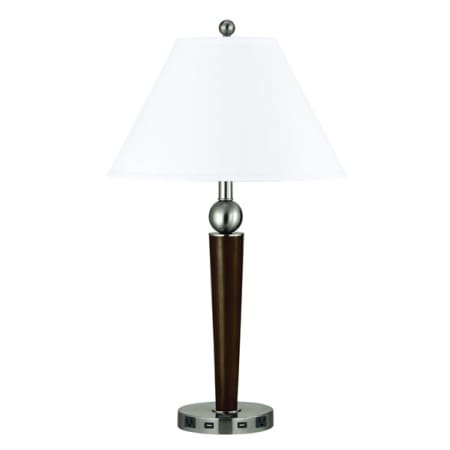 A large image of the Cal Lighting LA-8005NS-6R Espresso / Brushed Steel