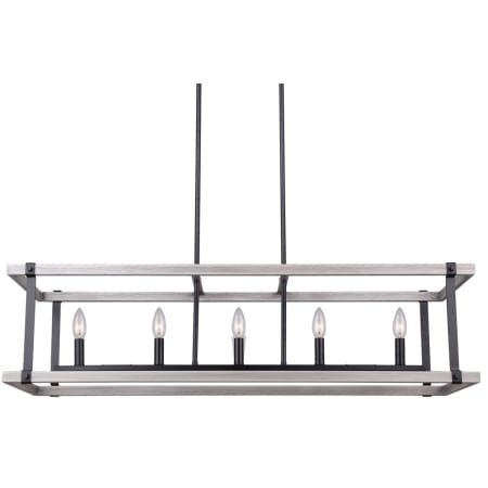 A large image of the Canarm ICH1094A0540 Matte Black / Brushed Grey