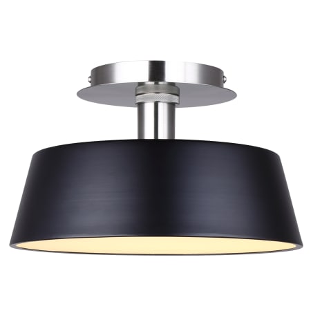 A large image of the Canarm LFM263A13 Brushed Nickel / Black