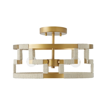 A large image of the Capital Lighting 241031 Bleached natural Jute / Patinaed Brass