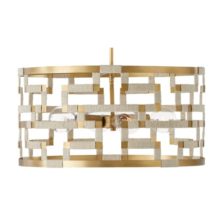 A large image of the Capital Lighting 341041 Bleached natural Jute / Patinaed Brass