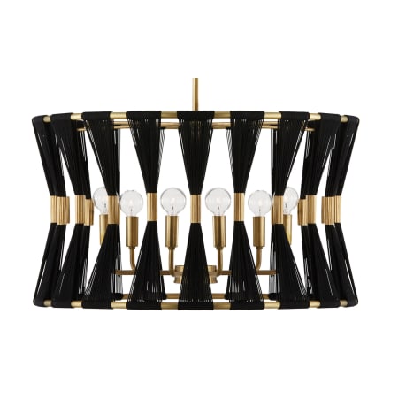 A large image of the Capital Lighting 341161 Black Rope / Patinaed Brass