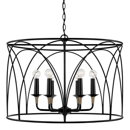 A large image of the Capital Lighting 345661 Matte Black with Brass