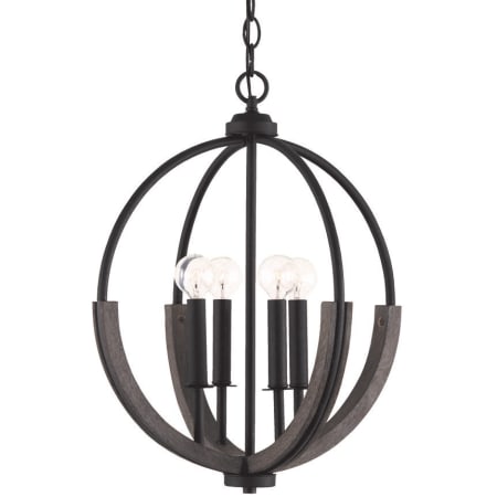 A large image of the Capital Lighting 347642 Carbon Grey / Black Iron