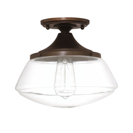 A large image of the Capital Lighting 3537 Burnished Bronze / Clear Glass