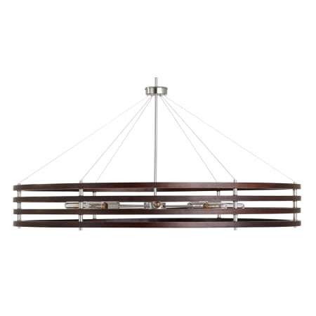 A large image of the Capital Lighting 439981 Dark Wood / Polished Nickel