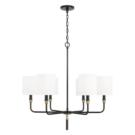 Capital Lighting 441961YA 702 Glossy Black / Aged Brass Beckham 6 Light Capital Lighting 441961YA 702 Glossy Black / Aged Brass Beckham 6 Light