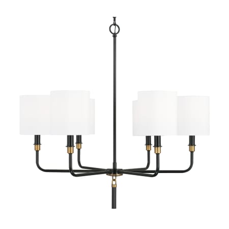 A large image of the Capital Lighting 441961-702 Glossy Black / Aged Brass