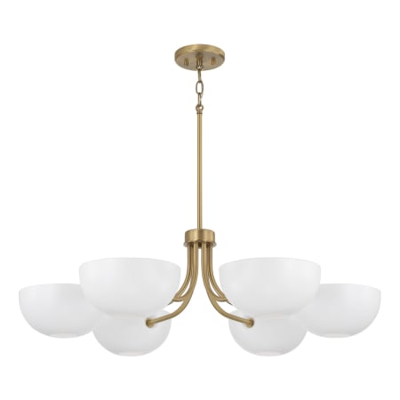 A large image of the Capital Lighting 451461 Aged Brass / White