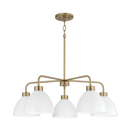 A large image of the Capital Lighting 452051 Aged Brass / White
