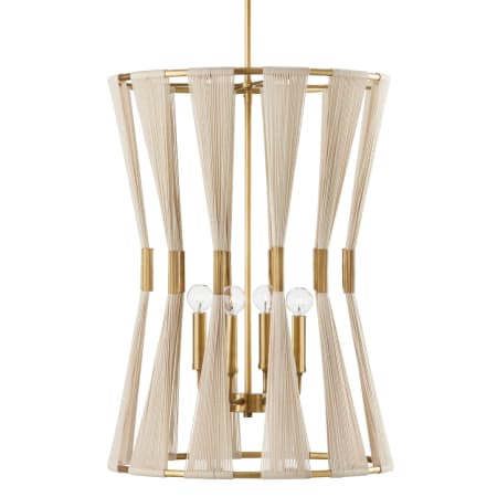 A large image of the Capital Lighting 541141 Bleached Natural Rope / Patinaed Brass