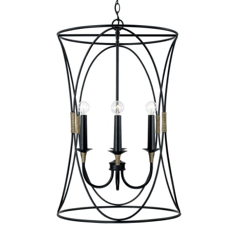 A large image of the Capital Lighting 545641 Matte Black with Brass