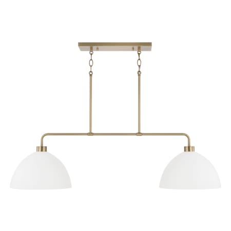 A large image of the Capital Lighting 852021 Aged Brass / White