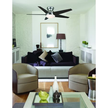 A large image of the Casablanca Isotope 52 Brushed Cocoa in Living Room
