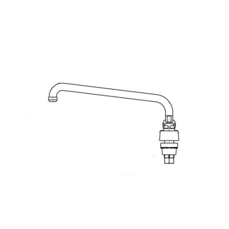 A large image of the Chicago Faucets 527-L12E1AB Chrome