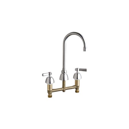 A large image of the Chicago Faucets 201-RSGN2AE3VXKAB Chrome