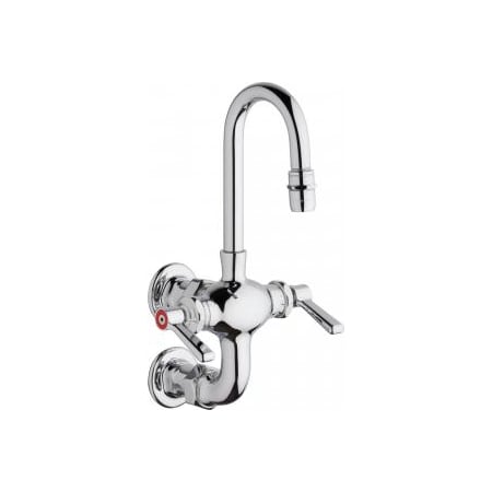 A large image of the Chicago Faucets 225-261E3-3ABCP Chrome Plated