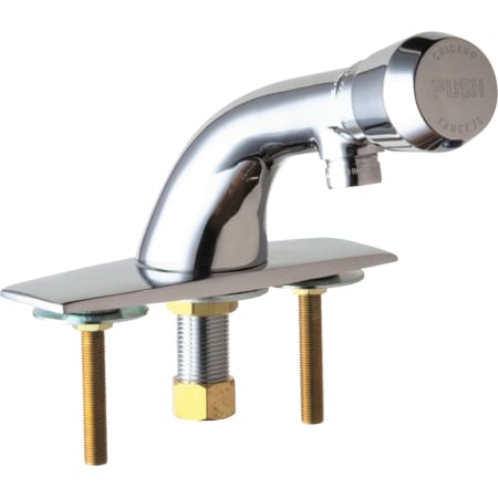A large image of the Chicago Faucets 857-E12-665PSHAB Chrome