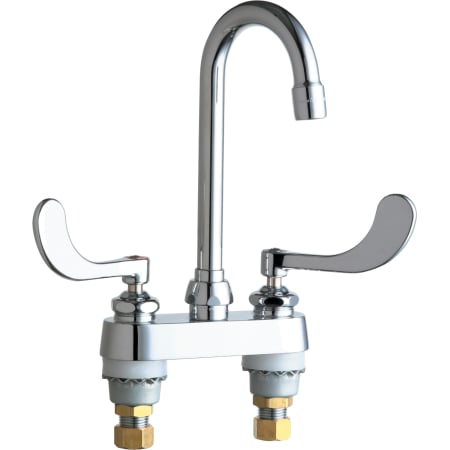 Chicago Faucets 895-317ABCP Chrome Commercial Grade Centerset Bathroom ...