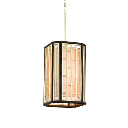 A large image of the Corbett Lighting 126-44 Silver Leaf Accents