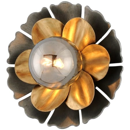 A large image of the Corbett Lighting 278-13 Black Graphite / Bronze Leaf