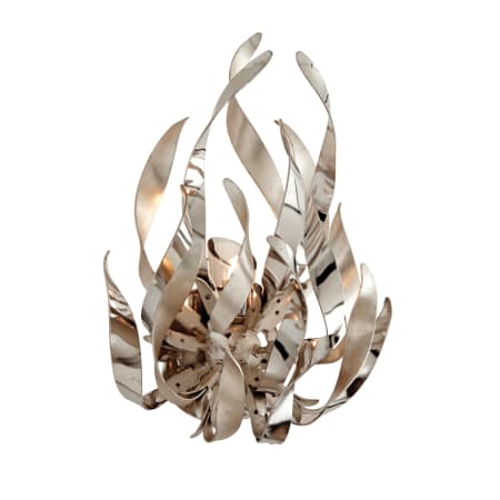 A large image of the Corbett Lighting 154-11 Silver Leaf And Polished Stainless Finish
