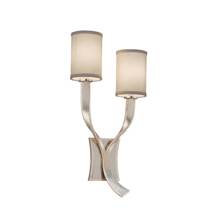 A large image of the Corbett Lighting 158-11 Silver Leaf / Polished Stainless