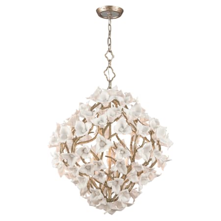 A large image of the Corbett Lighting 211-46 Enchanted Silver Leaf