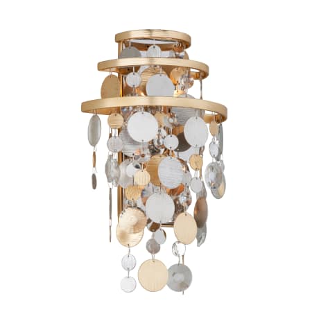 A large image of the Corbett Lighting 215-12 Gold and Silver Leaf