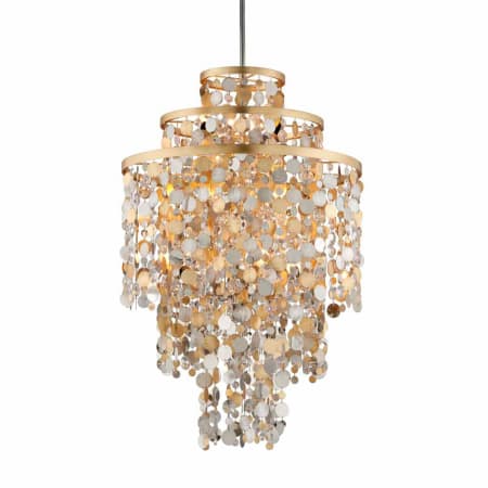 A large image of the Corbett Lighting 215-711 Gold and Silver Leaf