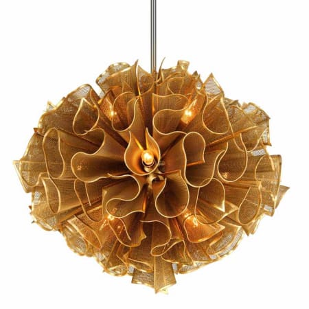 A large image of the Corbett Lighting 218-412 Gold Leaf