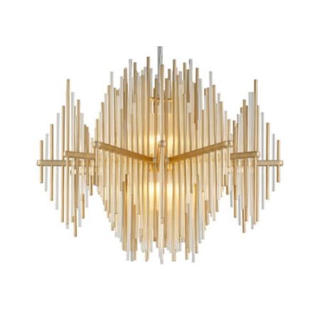 A large image of the Corbett Lighting 238-43 Gold Leaf / Polished Stainless