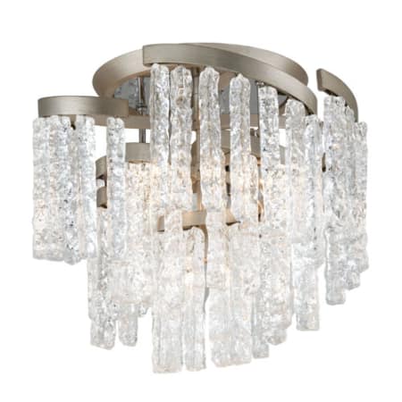 A large image of the Corbett Lighting 243-35 Modern Silver Leaf