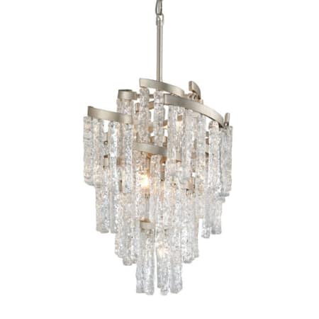 A large image of the Corbett Lighting 243-47 Modern Silver Leaf