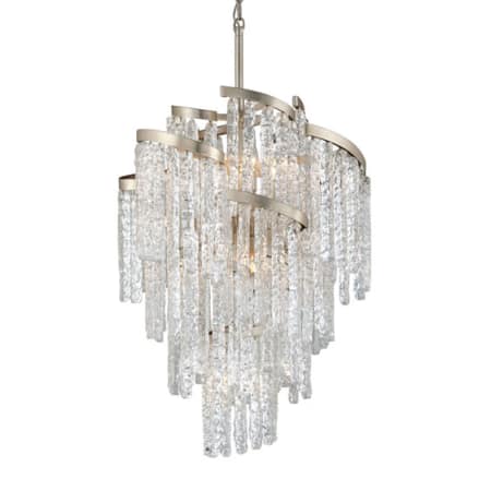 A large image of the Corbett Lighting 243-49 Modern Silver Leaf