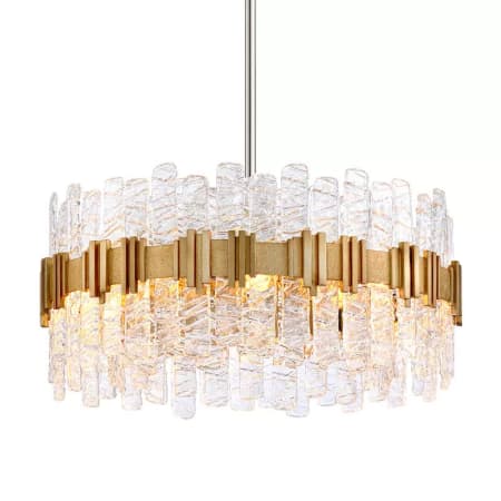 A large image of the Corbett Lighting 256-48 Silver Leaf / Polished Stainless