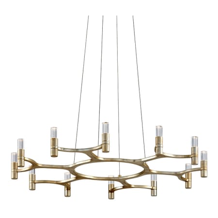 A large image of the Corbett Lighting 258-012 Silver Leaf / Polished Stainless