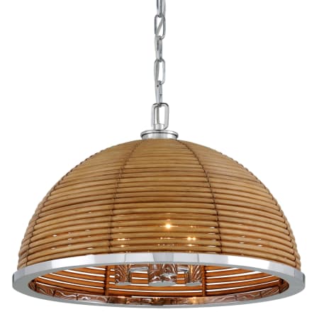 A large image of the Corbett Lighting 277-43 Natural Rattan / Stainless Steel