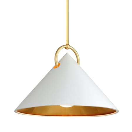 A large image of the Corbett Lighting 290-41 White / Gold Leaf