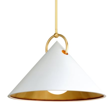 A large image of the Corbett Lighting 290-43 White / Gold Leaf
