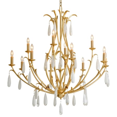 A large image of the Corbett Lighting 293-012 Gold Leaf