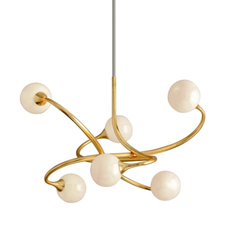 A large image of the Corbett Lighting 294-06 Gold Leaf