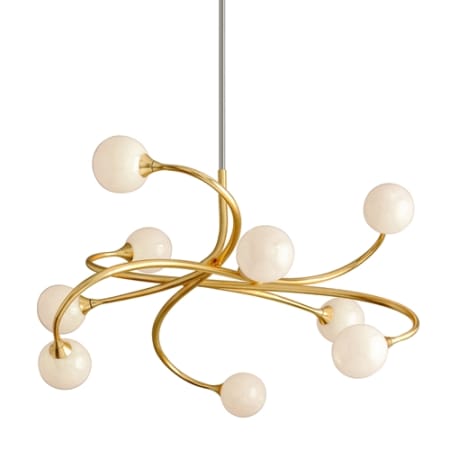 A large image of the Corbett Lighting 294-09 Gold Leaf