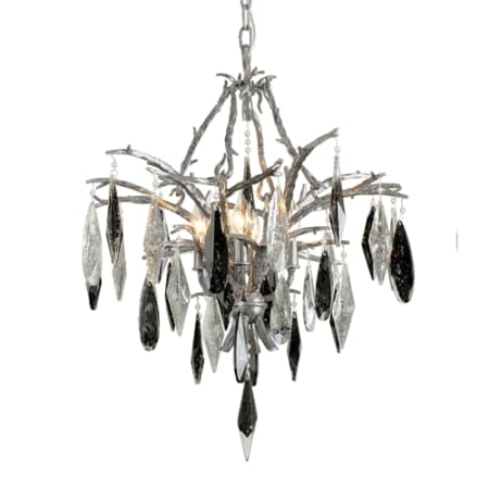 A large image of the Corbett Lighting 306-04 Blackened Silver Leaf